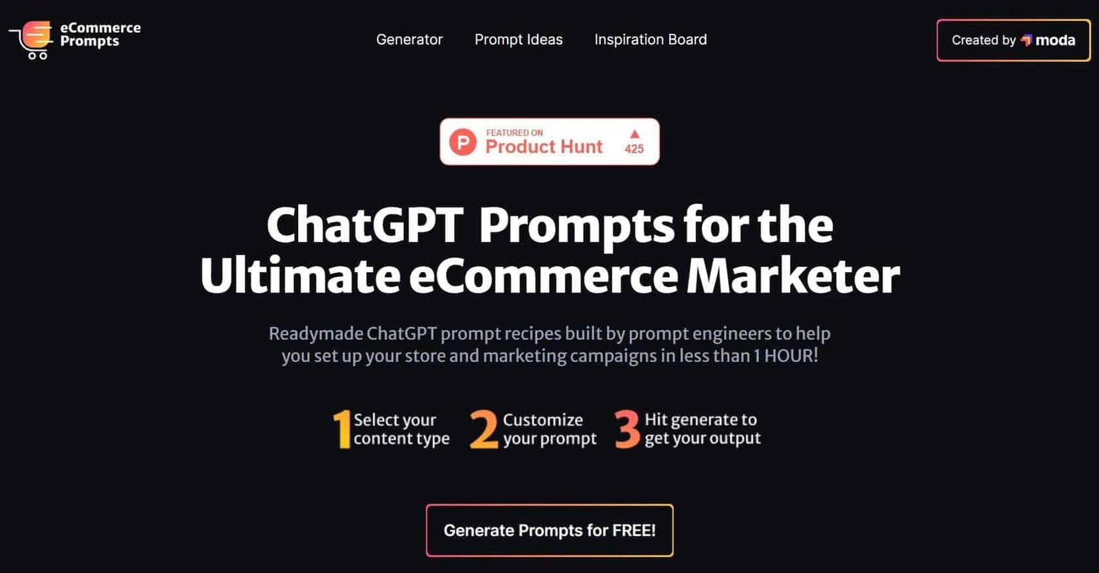 ecommerce prompt generator